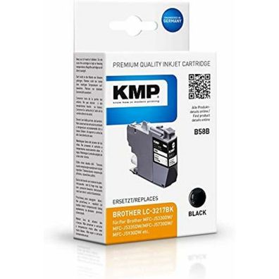 KMP B58B schwarz Tintenpatrone ersetzt brother LC-3217BK