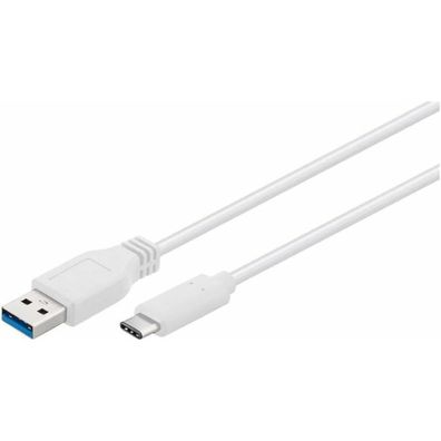 goobay USB 3.0 C/USB 3.0 A Kabel 1,0 m weiß