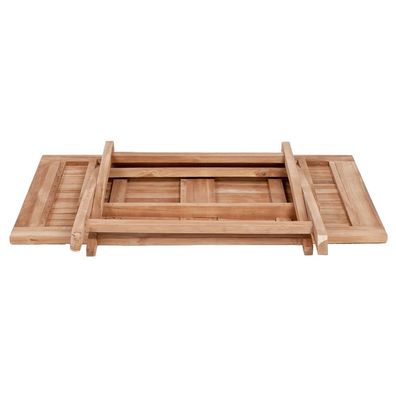 Teak Klapptisch KURSI ca. L120cm Natural Esstisch Gartentisch Tisch Massivholz