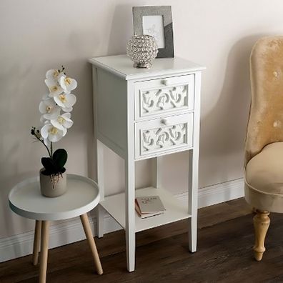 Romantik Telefontisch NADJA 2 Schubladen Landhaus Beistelltisch