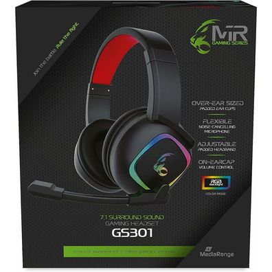 MediaRange MRGS301 7.1 Headset schwarz