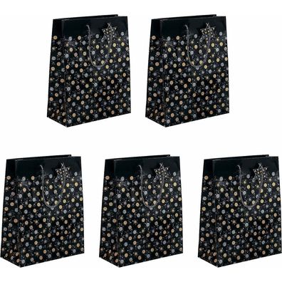 5 SIGEL Geschenktaschen Stardust Motiv 26,0 x 33,0 cm