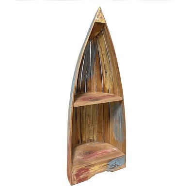 Bootsregal BALI Jungle Mahagoni ca. H92cm Holzregal Bücherregal Eckregal Regal
