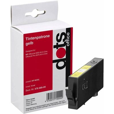 dots gelb Tintenpatrone ersetzt HP 903XL (T6M11AE)