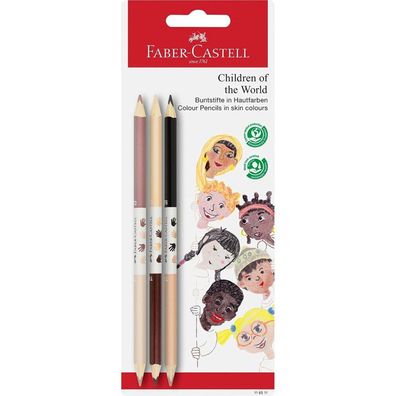 FABER-CASTELL Children of the World Buntstifte farbsortiert