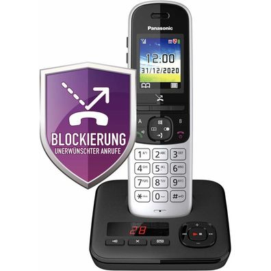 Panasonic KX-TGH720GS Schnurlostelefon mit Anrufbeantworter silber-schwarz