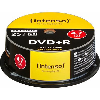 25 Intenso DVD+R 4,7 GB bedruckbar