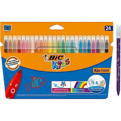 24 BIC Kid Couleur Filzstifte farbsortiert