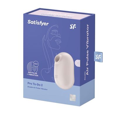 Satisfyer Druckwellenvibrator "Pro To Go 2" 8,5 cm beige