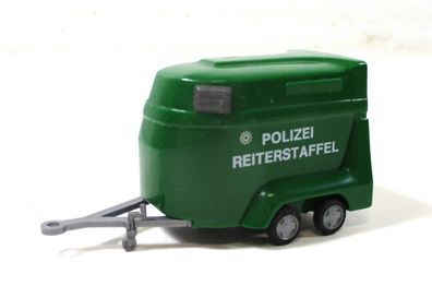 Modellauto H0 1/87 PKW Praline Pferdeanhänger Polizei (24-64)