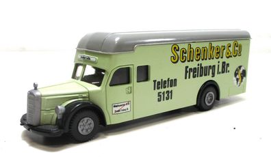 Modellauto H0 1/87 Brekina LKW MB O6600 Möbelkoffer Schenker (023-49)