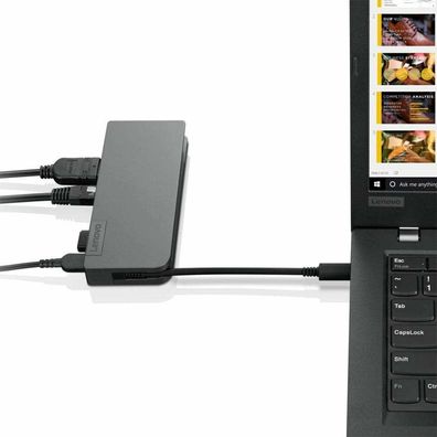 Lenovo ThinkPad Powered USB-C USBC Travel Hub Dock (4X90S92381)