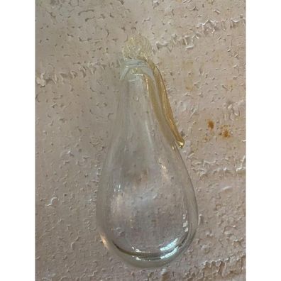 Murano Glass Drop Spare Part for Chandelier Very Rare Transparent Pendente O Ciondolo