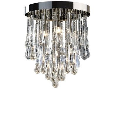 Italian Murano Glass Sputnik Chandelier Flush Mount