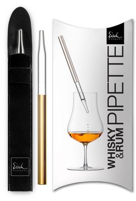 EISCH Whisky/Rum Pipette 999/2 gold im Geschenkkarton Gentleman 86599902