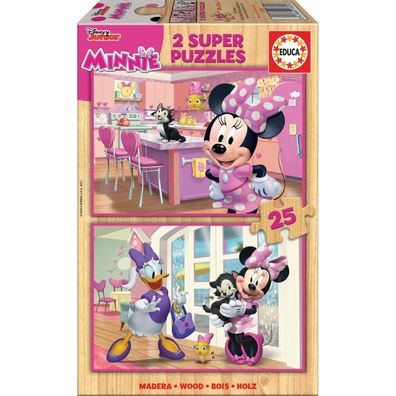 EDUCA Holzpuzzle Minnie 2x25 Teile