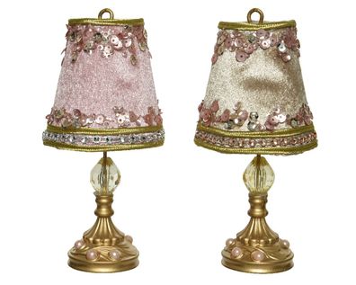 Lampe Kunststoff Paillette d8h14 cm a2 Weihnachten Decoris