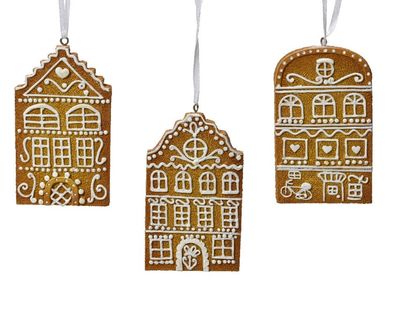 Haus Polyresin l6b1h10 cm biscuit a3 Weihnachten Decoris