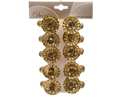 Kerzenständer Eisen l5b5h3,50 cm gold 10pcs Decoris