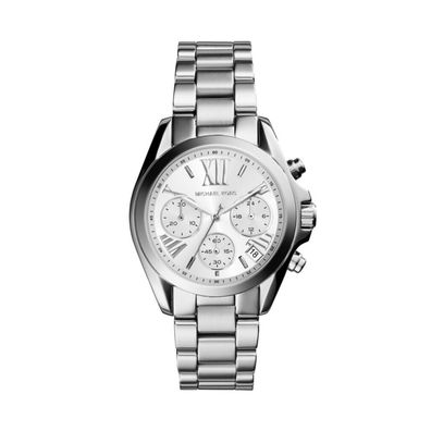 Michael Kors Damen-Armbanduhr Bradshaw Edelstahl silberfarben