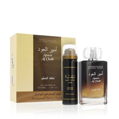 Lattafa Ameer Al Oudh 3 4 Oz EdP 1 7 Oz Parfümiertes Spray Geschenkset