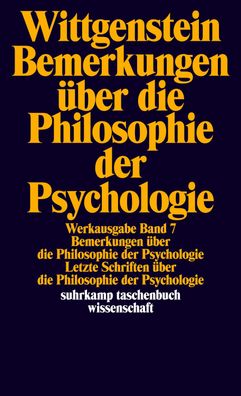 Bemerkungen über die Philosophie der Psychologie, Ludwig Wittgenstein