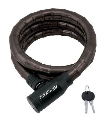 Schloss F geschützt durch Kunststoffhülle ohne Halterung 150cm/18mm schwarz