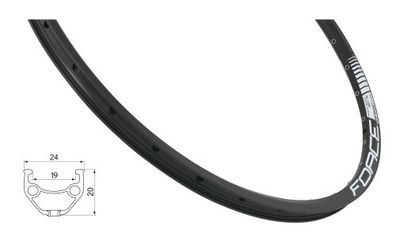 Felge 27,5" FORCE BASIC DISC 584x19/ 36 schwarz