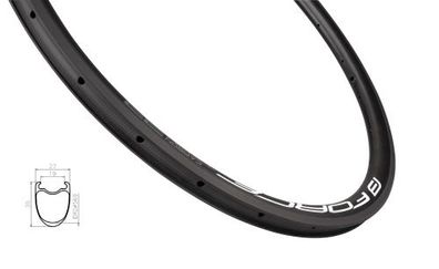 Felge/ Carbon road clincher 33mm/ 20 loch