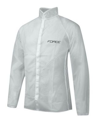 Regenjacke FORCE PVC weiss-transparent L