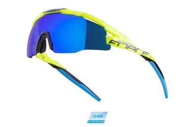 Sonnenbrille FORCE Everest fluoblaues Spiegelglas