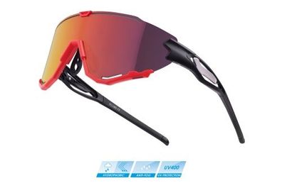 Sonnenbrille FORCE CREED rote Wechsel-Linsscheibe