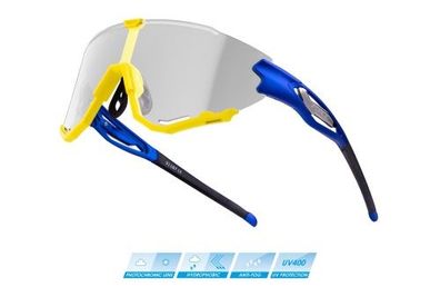 Sonnenbrille FORCE CREED blauer Bügel, gelbes photochrom