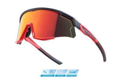 Sonnenbrille FORCE SONIC schwarz rot verspiegelte Linse