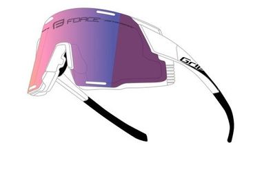 Sonnenbrille FORCE GRIP weiß-lila Spiegelung