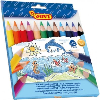 Jovi Maxi Buntstifte, 3-kant Form, ab 3 Jahren, bruchsicher 12 Farben