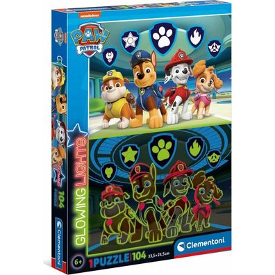 Clementoni Glow in the Dark Puzzle PAW Patrol, 104Stück