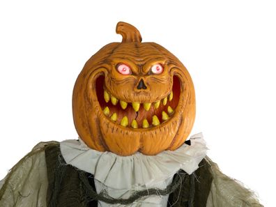 Europalms Halloween Figur Kürbismann, animiert, 170cm