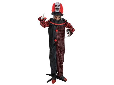 Europalms Halloween Figur Pop-Up Clown, animiert, 180cm