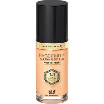 Max Factor Facefinity 3in1 Primer, Concealer y Foundation 44-Warm Ivory 30ml