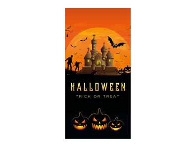 Europalms Halloween Banner, Geisterhaus, 90x180cm