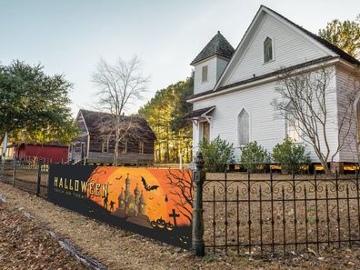 Europalms Halloween Banner, Geisterhaus, 300x90cm