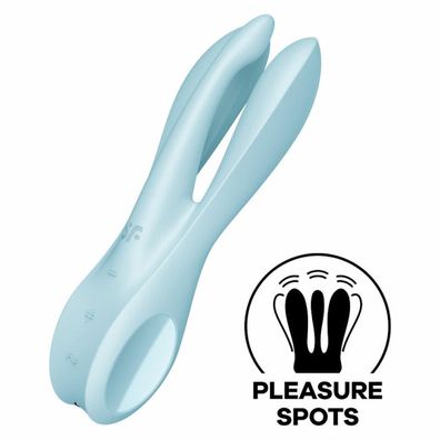 Satisfyer Auflegevibrator "Threesome 1" 14 cm blau