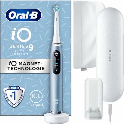 Oral-B iO Series 9 Luxe Edition, Elektrische Zahnbürste (blau/weiß, Aqua Marine)