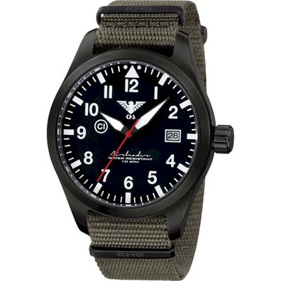 KHS - Armbanduhr - Herren - Chronograph - Airleader Black Steel - KHS. AIRBS. NSGO