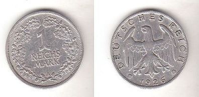 1 Mark Silbermünze Weimarer Republik 1926 A Jäger 319 (112968)