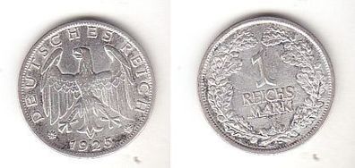 1 Mark Silbermünze Weimarer Republik 1925 A Jäger 319 (113010)