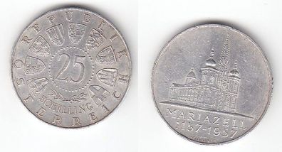 25 Schilling Silber Münze Österreich Mariazell 1157-1957 (112851)