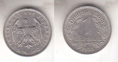 1 Mark Nickel Münze 3. Reich 1935 A, Jäger 354 (112651)
