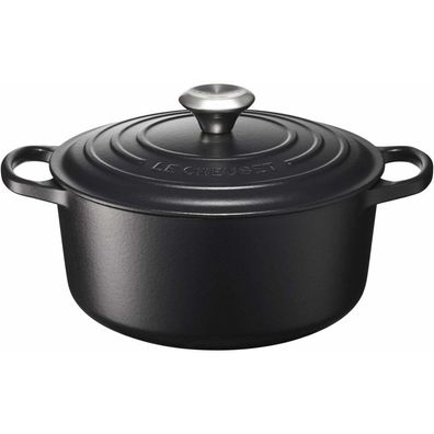 Le Creuset Signature Roaster round 24cm black Schwarz (21177240000430)